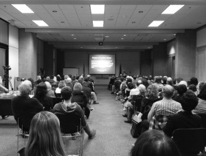 Bill Becker, Executive Director of PCAP, delivers a presentation to Beaverton, Oregon audiences.